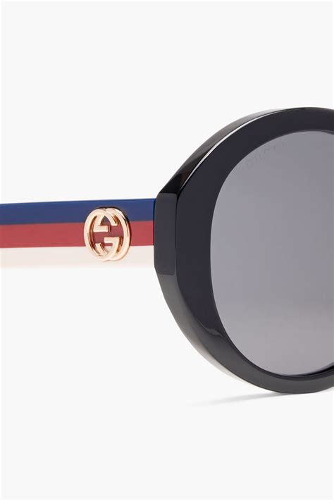 souq gucci sunglasses|Round frame sunglasses in black acetate .